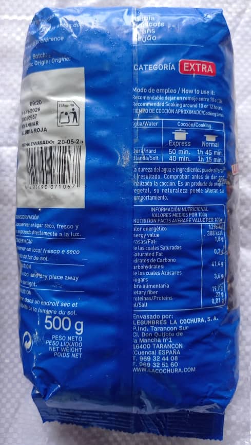 Paquete de Frijoles 500g