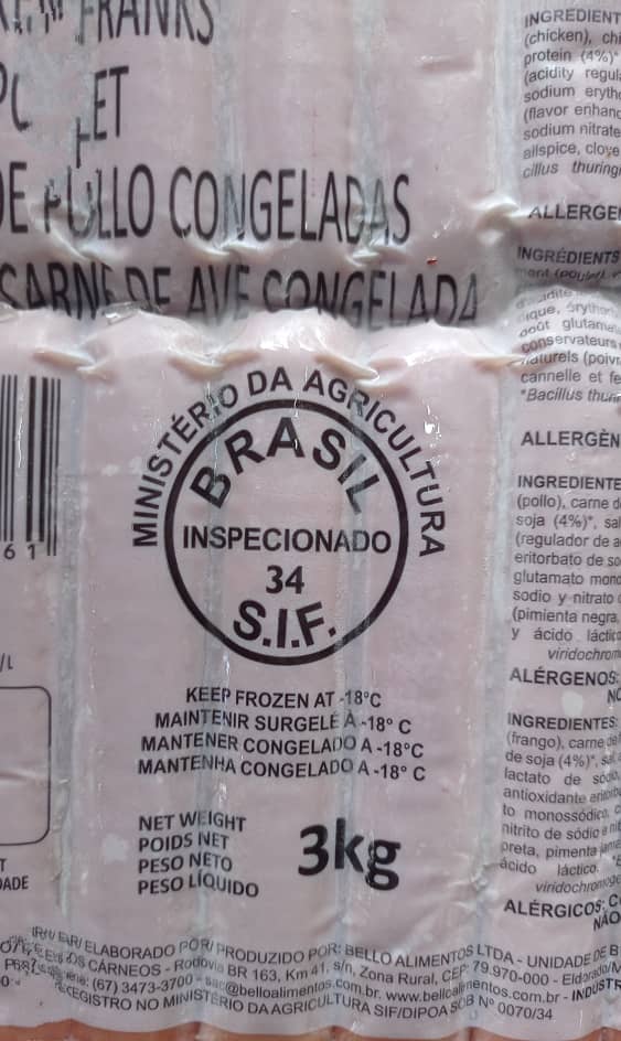Salchicha de Pollo 3kg